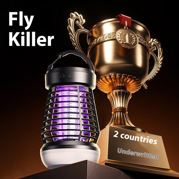 Electric Fly Swatter 2-in-1 - Swatter + UV Trap Lamp
