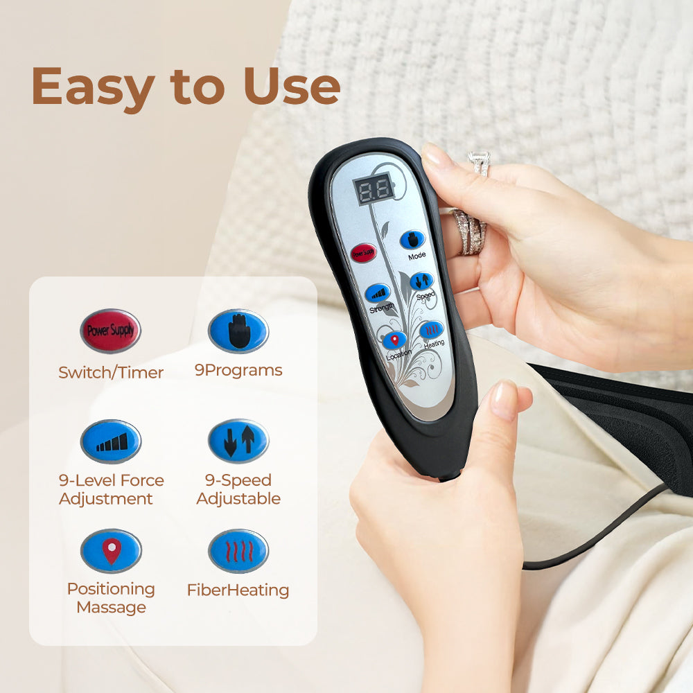 Heated Massage Cushion – Neck & Back, 9 Modes – photo 6
